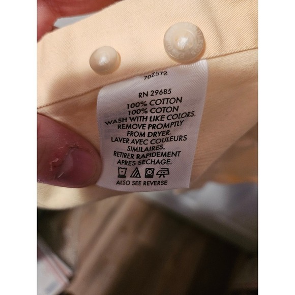 Pendleton Mens XL canary yellow short sleeve button up - Picture 4 of 5